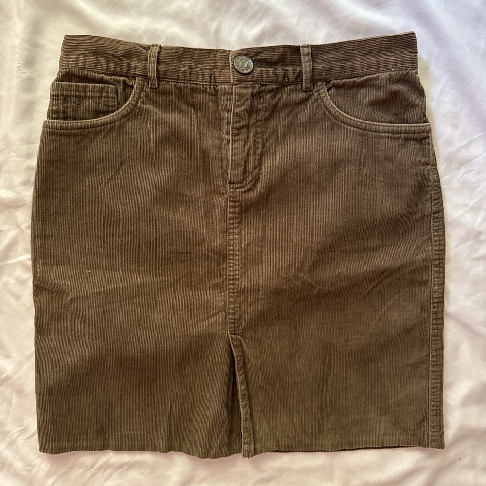 Marc Jacobs Brown Mini Pencil Skirt with Cargo Slit